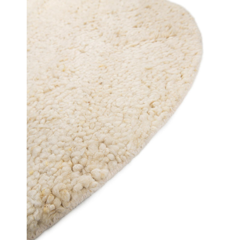 Yanaliz Hand Loomed Wool Indoor Rug, Round 4'1"