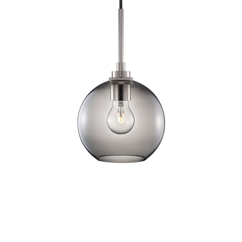 Solitaire 1 - Light Pendant, Gray, Polished Nickel
