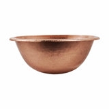 Antique Copper Metal Hand Hammered Oval Undermount Bathroom Sink