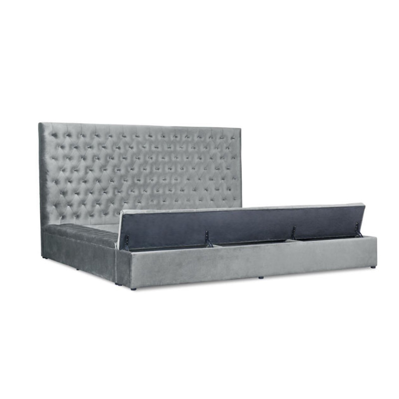 Lit plateforme Capriola, Grand, gris