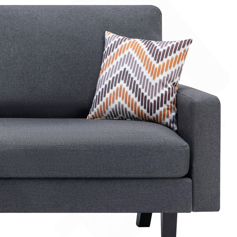 Canapé en lin de 70 pouces avec deux coussins décoratifs, conçu pour le confort, le style et la vie de tous les jours.