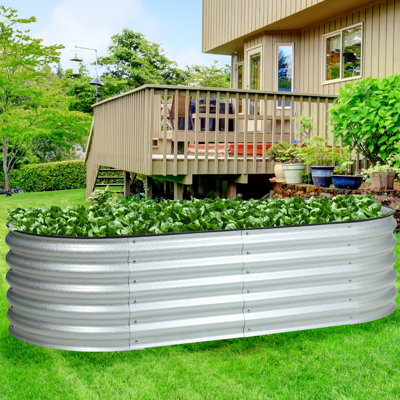Adker 5 ft x 2 ft Metal Raised Garden Bed