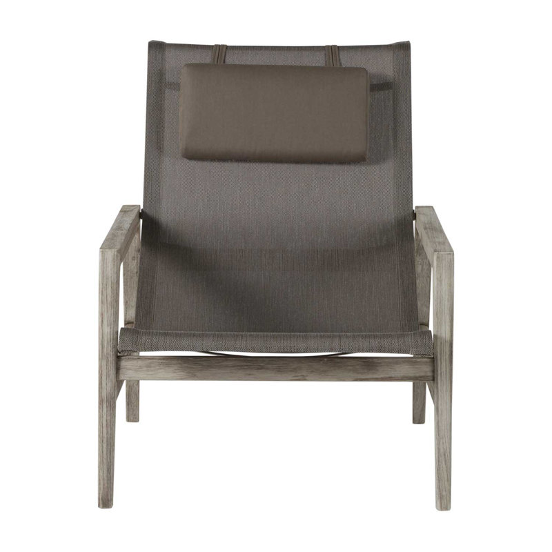 Coast Teak Patio Chair, Oyster Teak Frame/Gray Sling