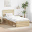  Bed Frame Artisian Oak 90 X 200 Cm Solid Pine Wood-521097631-521097626