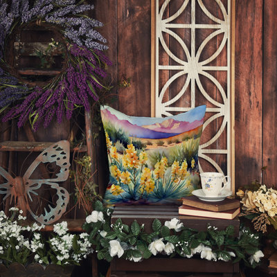 Coussin décoratif à aquarelle New Mexico Yucca