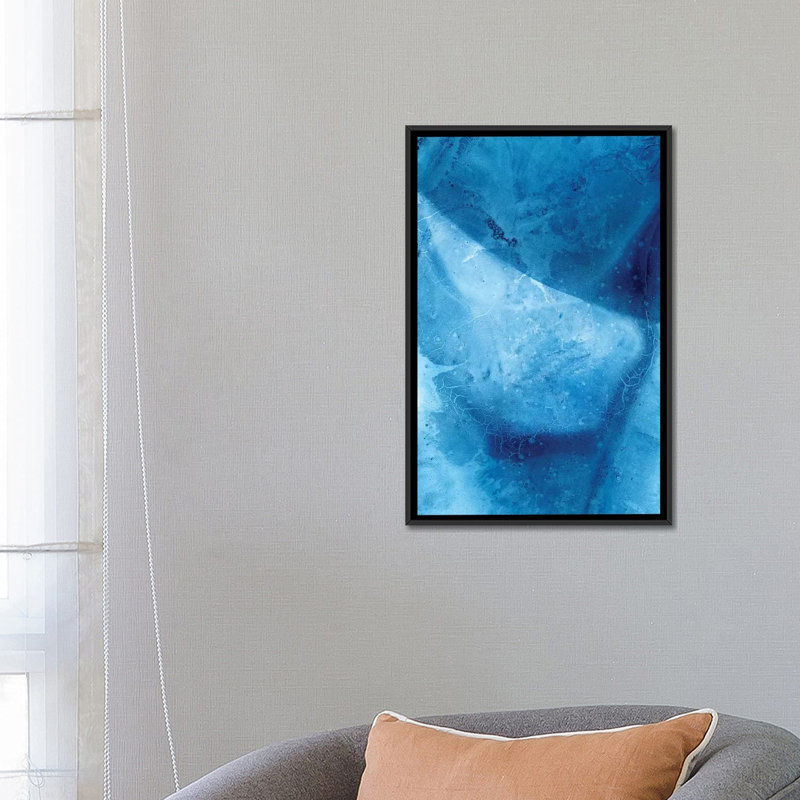 " Undercurrent IV " by Chariklia Zarris, 26" H x 18" W x 1.5" D, Black Framed Canvas, No Matte