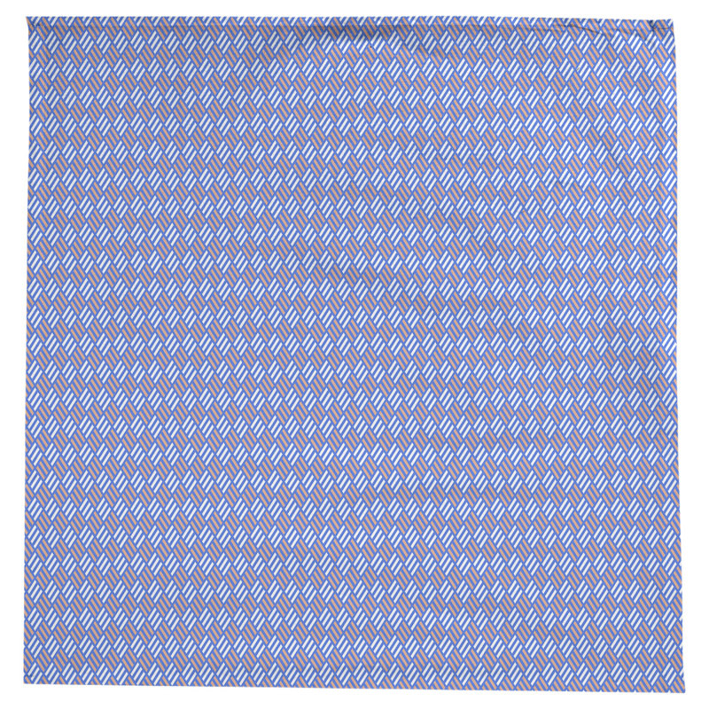 Nappe à carreaux à rayures Leffel, Bleu / orange