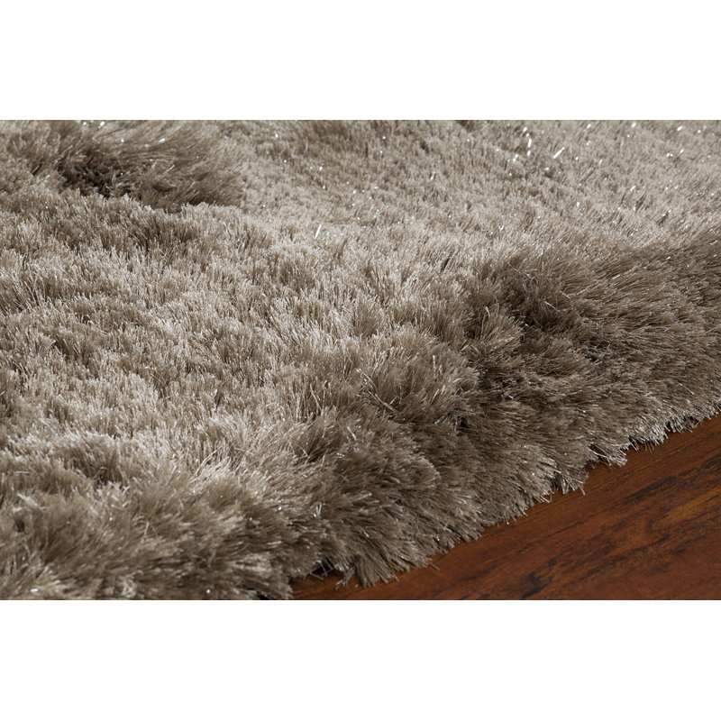 Tapis zone beige contemporaine texturée Shaylene, 5 pi x 7 pi 6 po