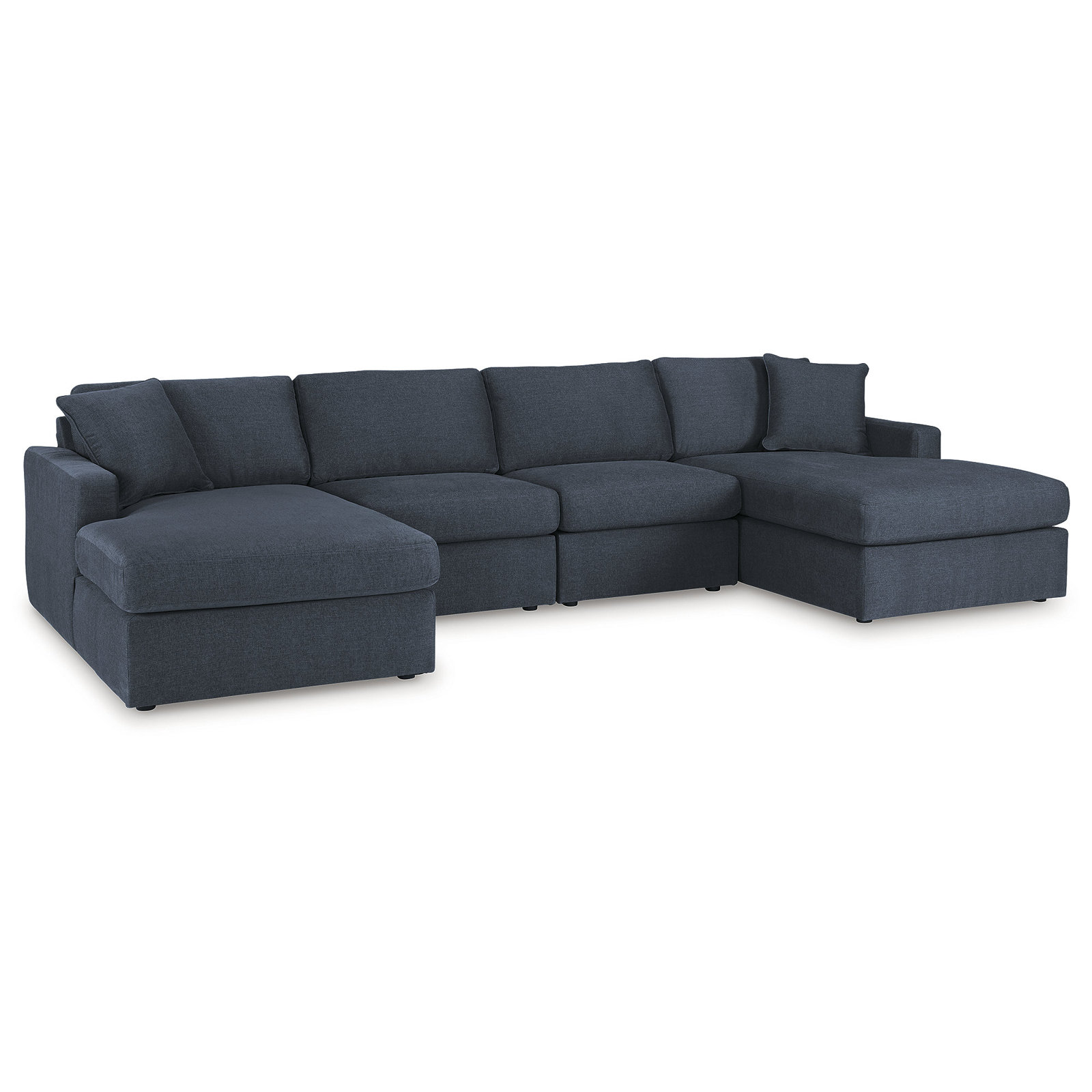 Modular Sectional, Blue Polyester