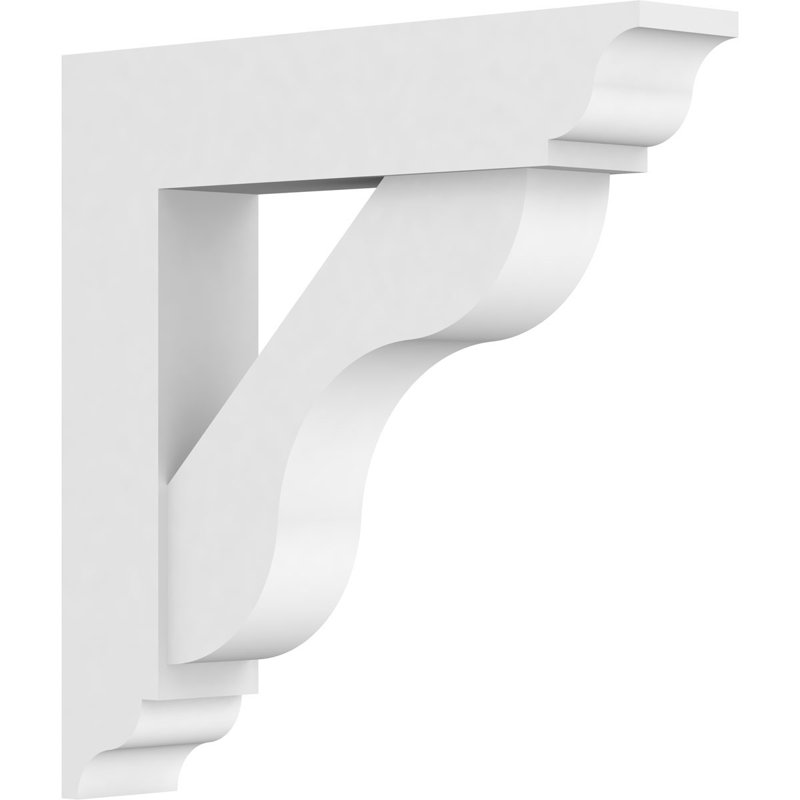 Support standard en uréthane standard avec extrémités traditionnelles, brun clair apprêté Carmel, H 16 po x l 3 po x P 16 po