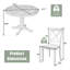 Ensemble 5 pièces de table de salle à manger et chaises pour 4 personnes, table de cuisine en bois massif avec 4 chaises