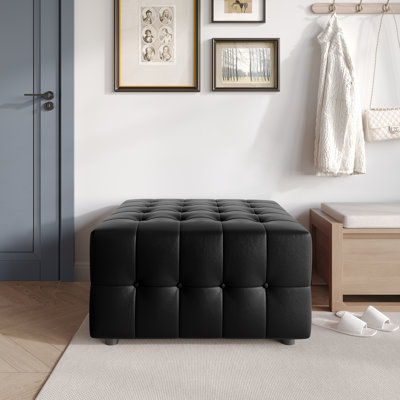 Ottoman In Black Pu