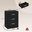 39cm W Manufactured Wood Bedside Table