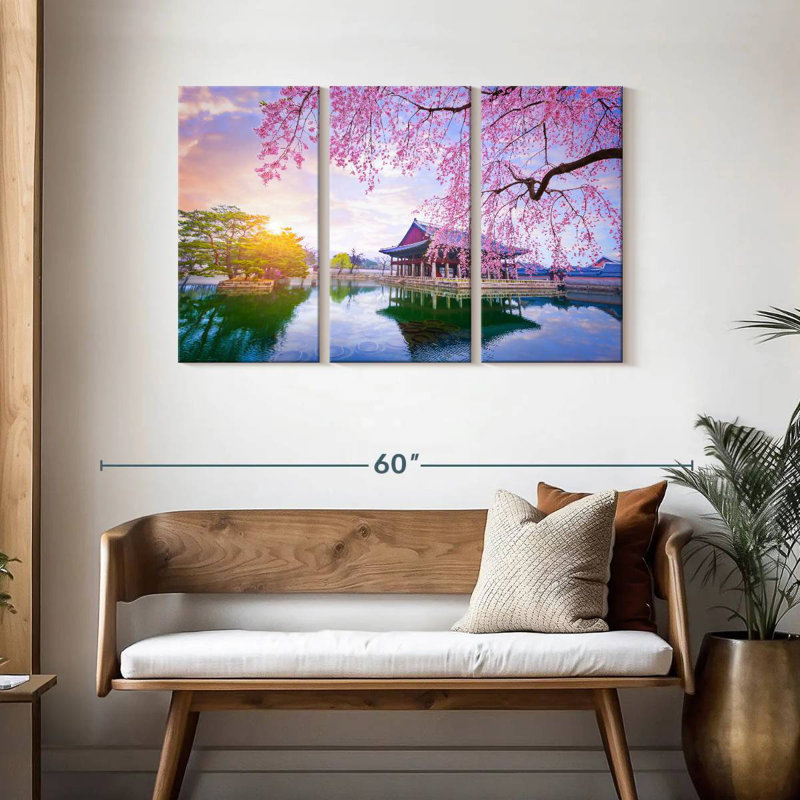 Lilie Gyeongbok Palace In Spring, 28" H x 45" W