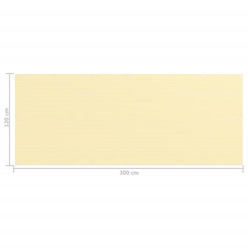 Hannabel Balcony Screen Cream 120X300 Cm HDPE, Beige