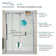 56'' - 60'' W x 80'' H Bypass Semi-Frameless Shower Door with Clear Glass
