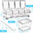 4-Cell Clear Seasoning Rack Spice Box, Storage Container Condiment Jars Acrylic Seasoning Box With Cover And Spoon (Enhanced Version Clear)