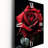 Red Black Rose Elegance I - Floral Wall Clock Oversized-99632108