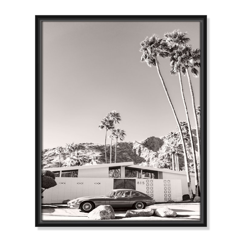 Palm Springs Ride; Imprimé par Young, H 21,5 po x l 17,5 po, Cadre flottant noir