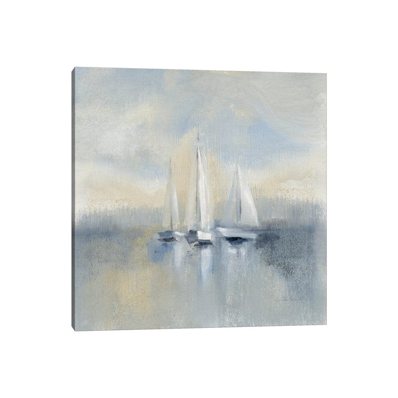 Morning Sail, Blue 1 Piece Wrapped Canvas Painting, 66.04cm H x 66.04cm W x 1.91cm D