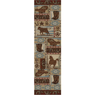 Tapis brun Pershing Southwestern