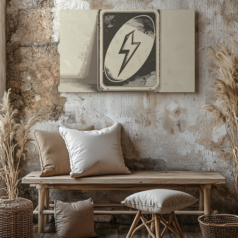 Art mural Uno Lightning Bolt, H 20 po x l 30 po