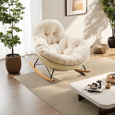 Chaise berçante ergonomique à structure en métal