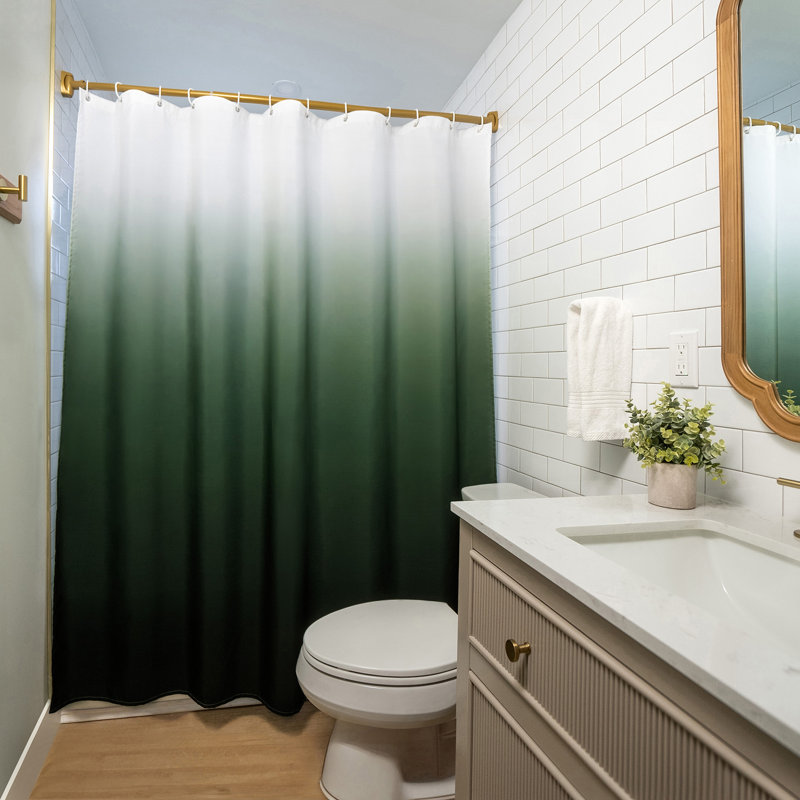 Rideau de douche 71 x 74 Parke Ombre - résistant à l'eau - tissu 100% polyester, Vert