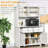 HOMCOM 63.5" Kitchen Buffet With Hutch
