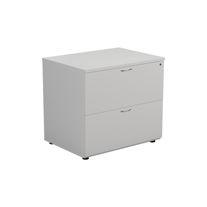 KIS 80cm Wide 2 -Drawer File Cabinet, White