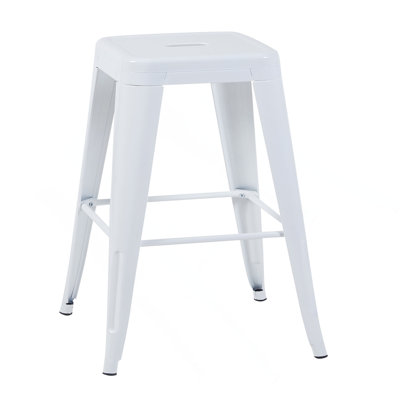 Tabouret à hauteur de comptoir 30 po, ensemble de 4 tabourets de bar en métal sans dossier, non empilable, amovible et facile à assembler, permettant d'économiser de l'espace pour un îlot de cuisine / bar / café / salle à manger