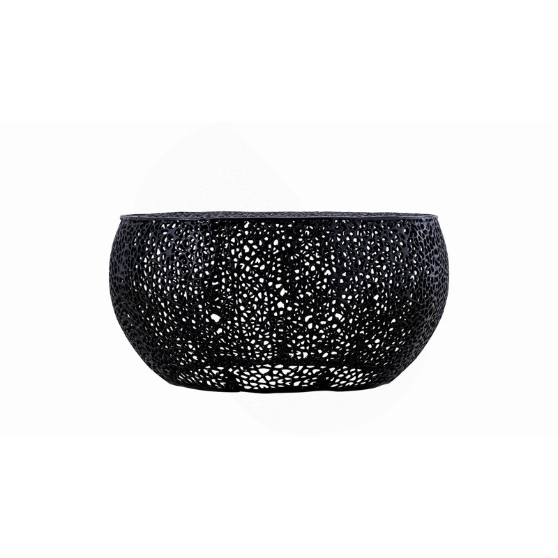 Table basse ronde noire