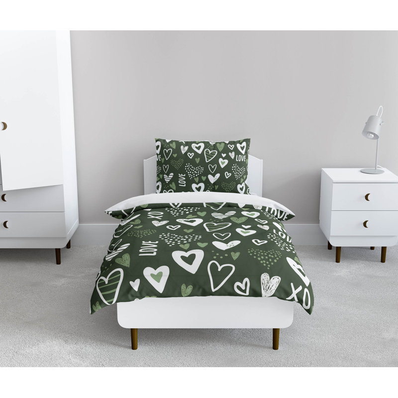 Love Comforter Set, Chimichurri Geometric