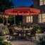 Parasol de terrasse à énergie solaire anti-décoloration résistant aux rayons UV de 10 pieds avec toit ventilé à 3 niveaux et lumières DEL pour un abat-jour de terrasse près de la piscine