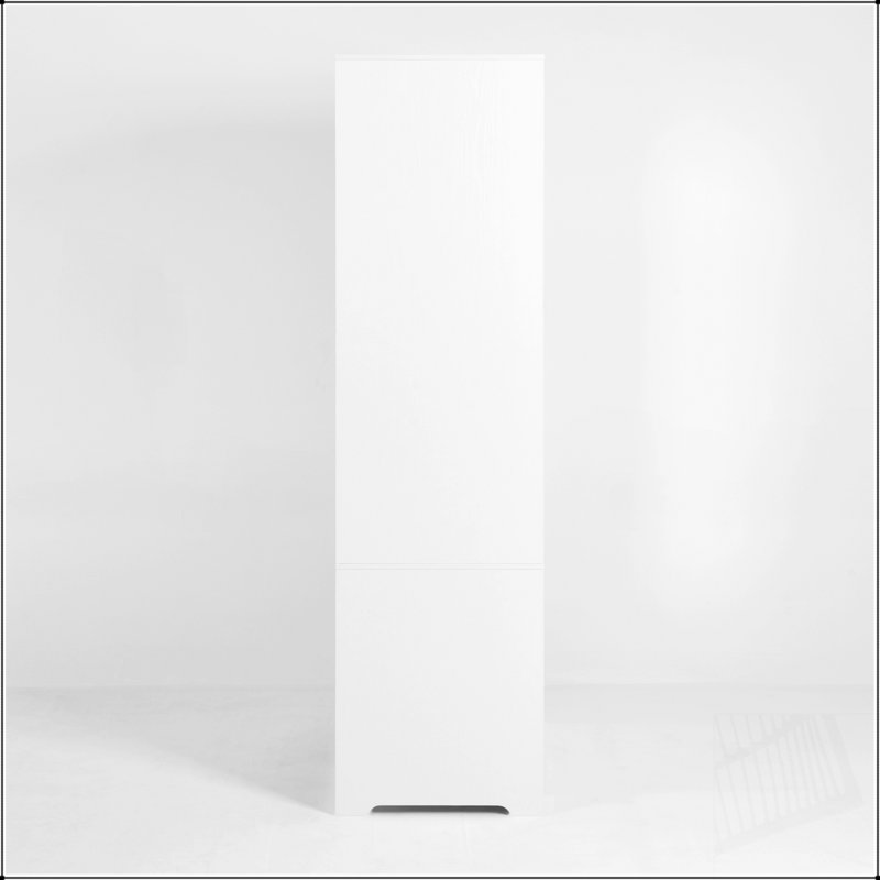 Garde-robe à 2 portes en bois avec tringle, tiroirs et éclairage à induction intégré pour un rangement et une organisation efficaces