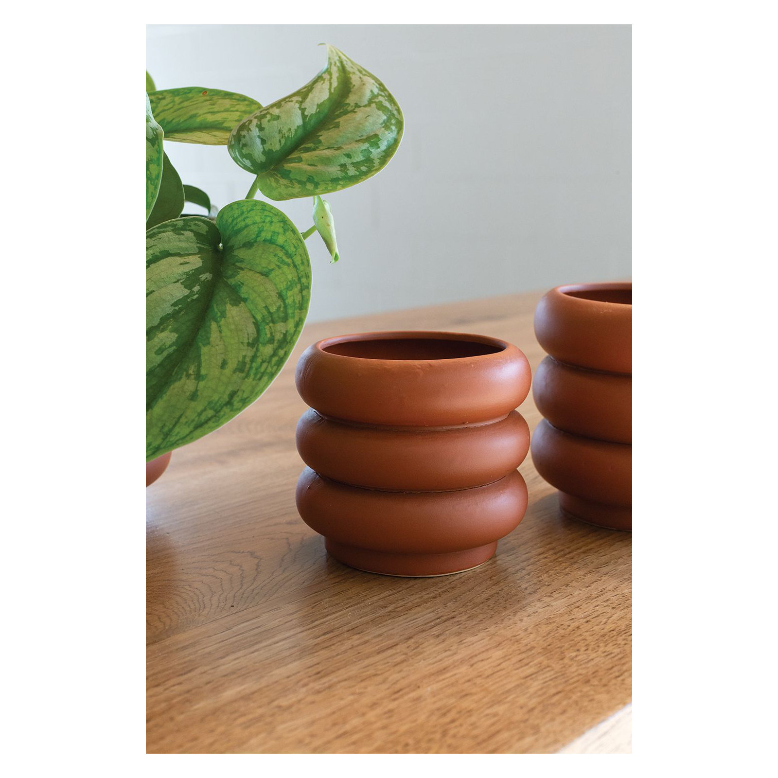 Tarus Handmade Ceramic Pot Planter, 4" H x 4.5" W x 4" D