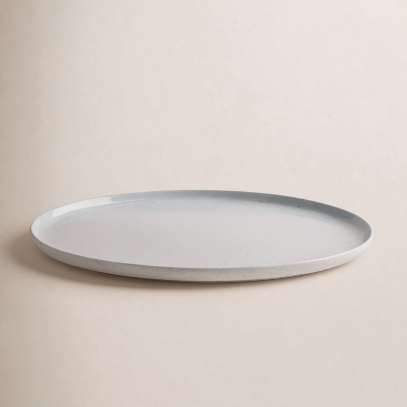 Assiette plate en céramique 10 po SABLO, Bleu pierre
