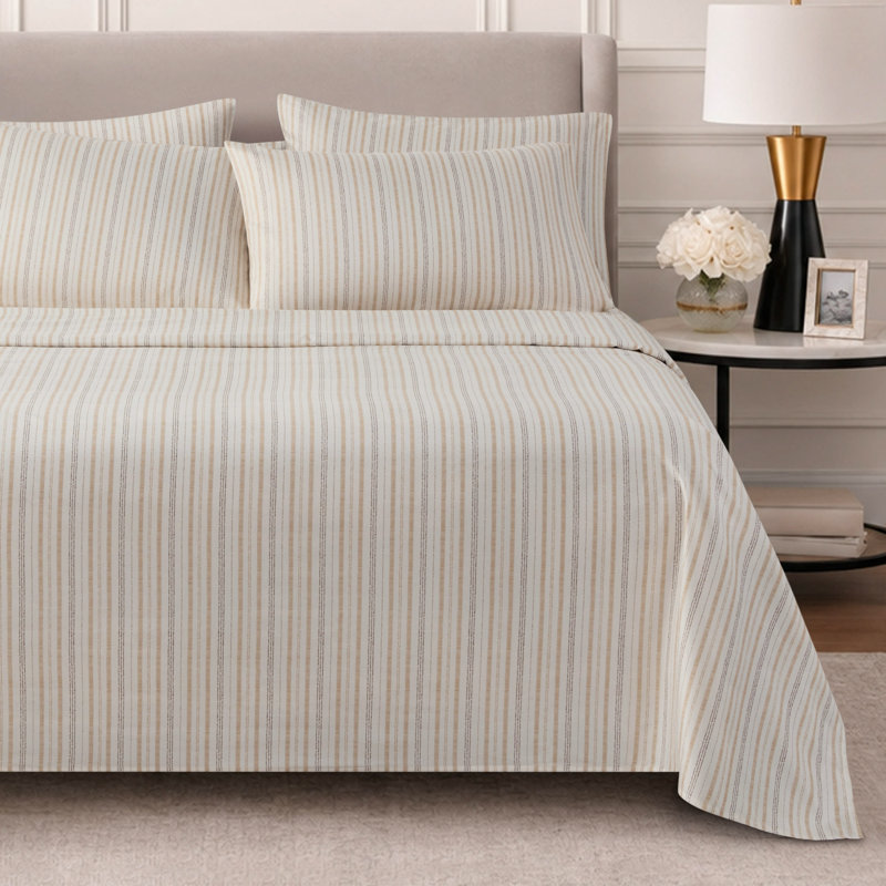 Nine West Microfiber Sheets with Extra Pillowcases, Twin, Beige-Solaire