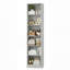 Grande armoire de rangement ouverte à 6 niveaux avec étagère à linge étroite pour salle de bain avec tablettes-1409744337