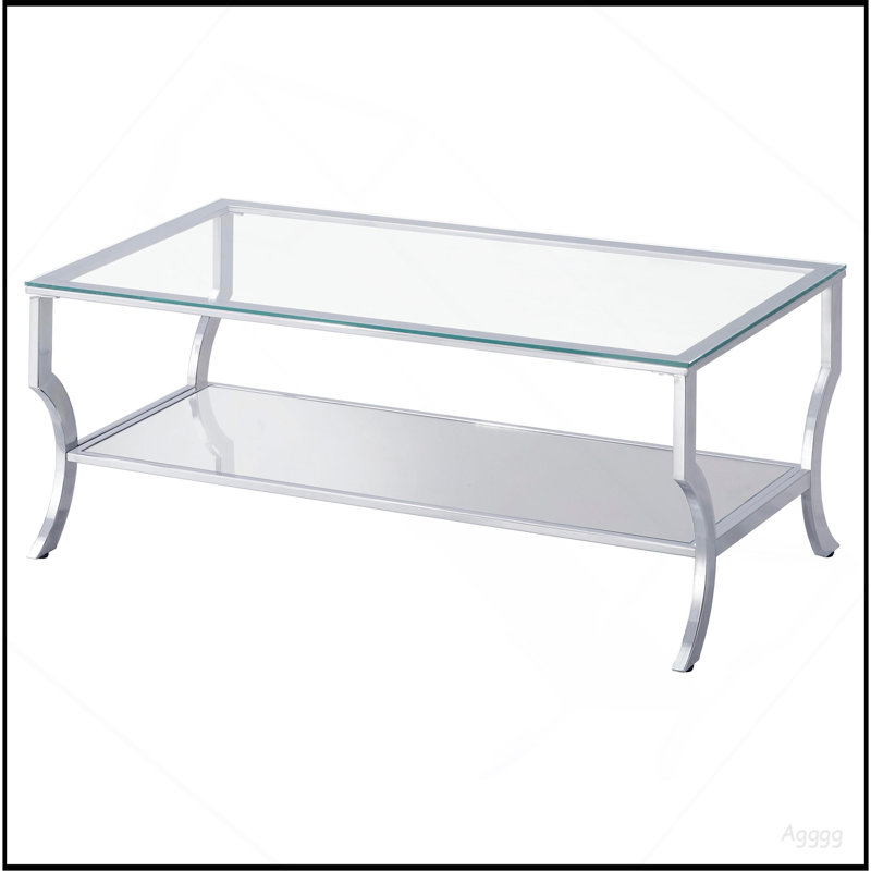 Seroff Chrome 3-piece Coffee Table Set
