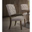 Chaise d'appoint en lin capitonnée Robicheaux