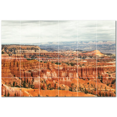 Murale en céramique satinée Canyon Photo 8 po x 8 po