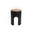 Table d'appoint ronde 18,3 po H, table d'appoint de patio moderne avec base arquée