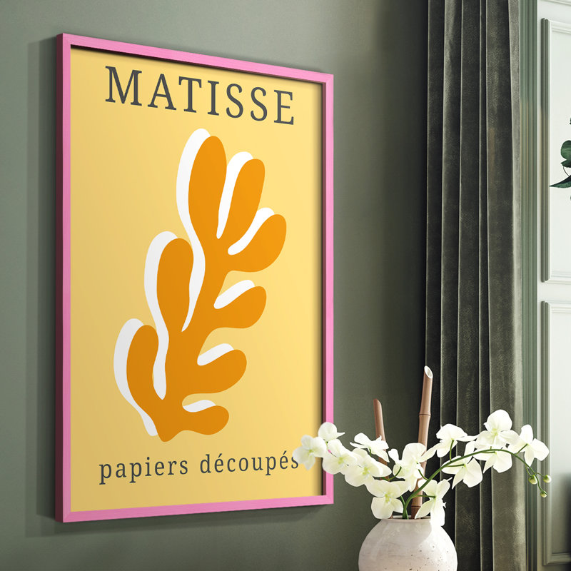 Matisse CECLIX, reproduction encadrée - bois massif, Rose, H 10 po x l 8 po