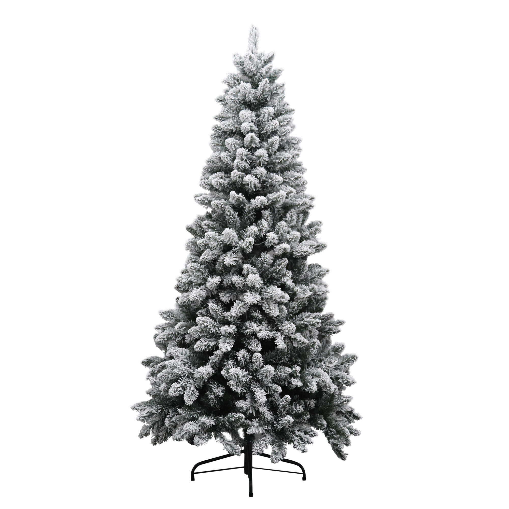 Green Most Realistic Spruce Flocked/Frosted Christmas Tree with Lights The Holiday Aisle Size: 5' H