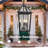 3 - Light 16.4''H Black Iron Tempered Glass ETL Outdoor Hanging Lantern-1977785718