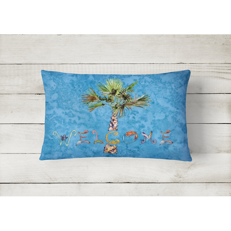 Outdoor Throw Pillow, Blue