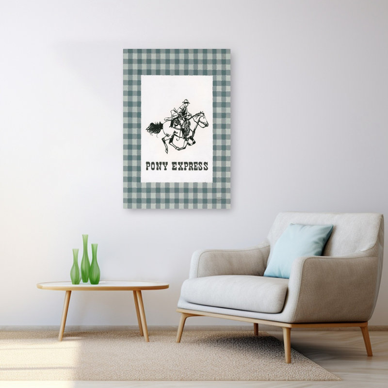 Yee Haw Pony Express, reproduction d'art rétro d'un cheval, H 48 po x l 32 po