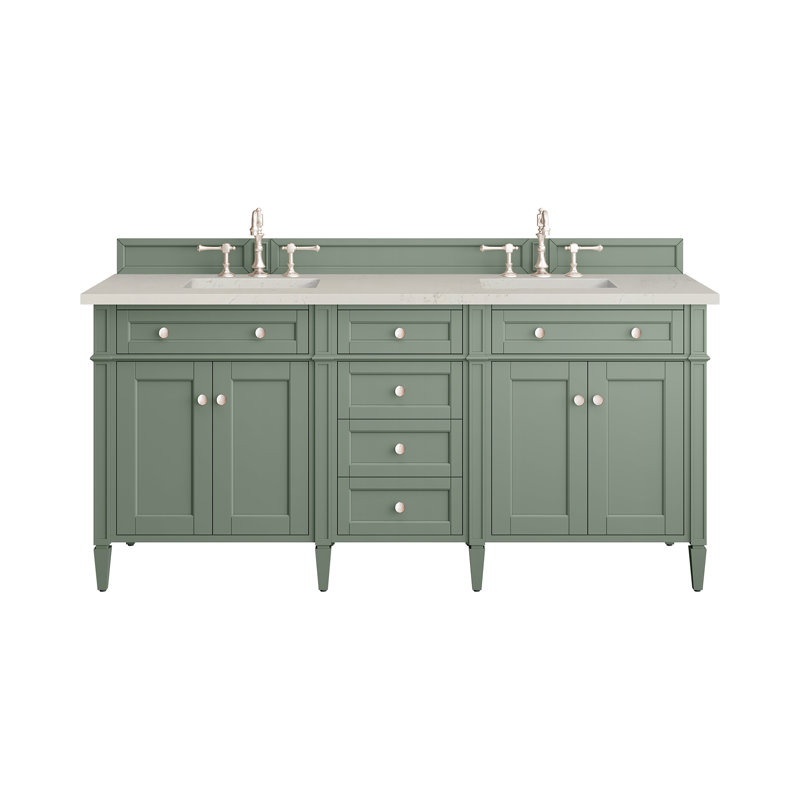 Brittany 72'' W Double Vanity, Smokey Celadon, Siberian