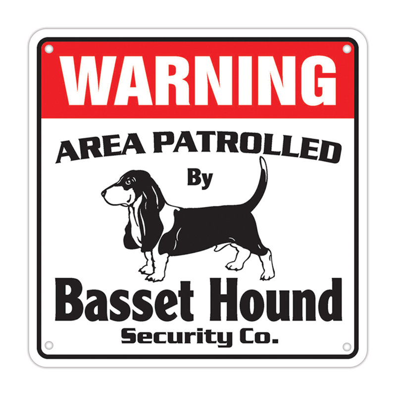 Enseigne de sécurité Basset Hound